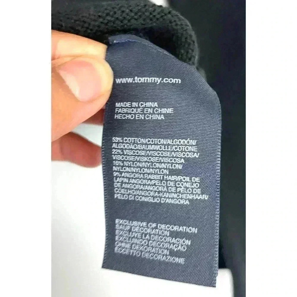 VTG Tommy Hilfiger Knitted Argyle Crewneck Sweater MEDIUM Side Button 90's Y2K - Picture 5 of 13